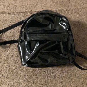 Black mini backpack